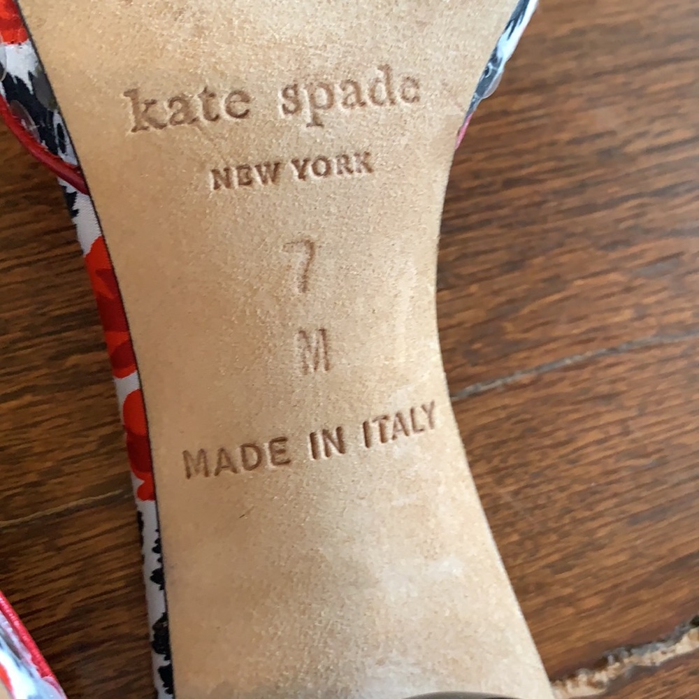 Kate Spade Sequined Bow Slide Ons with Funky Heels - Picture 6 of 7